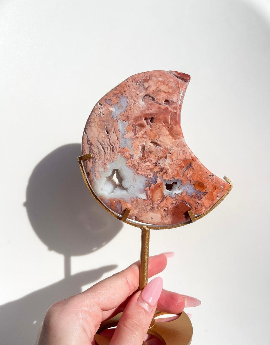 Pink Agate Moon #3 (see video)