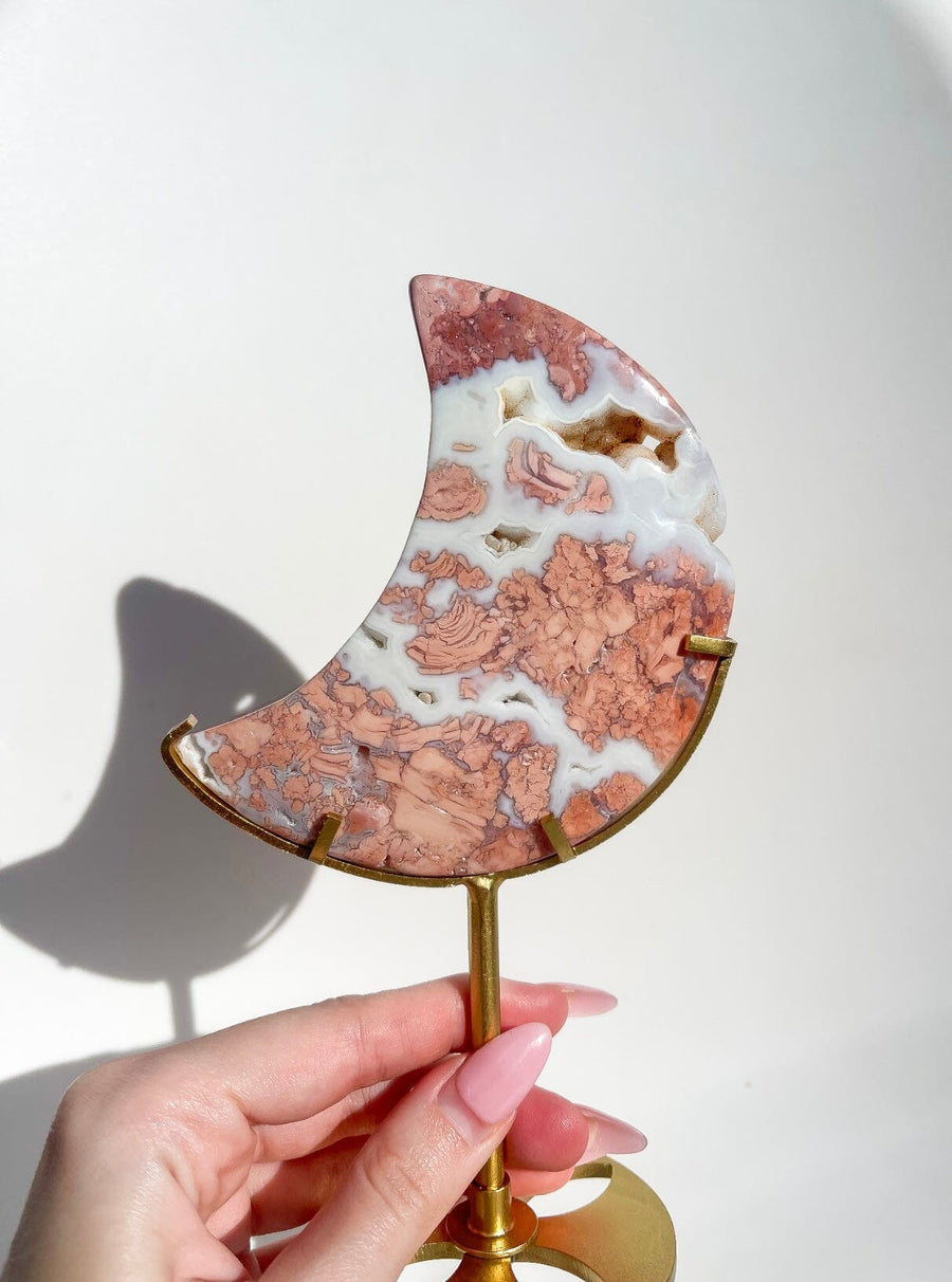 Pink Agate Moon #4 (see video)