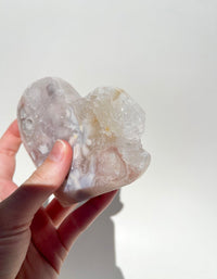 Pink Amethyst Heart On Stand #4