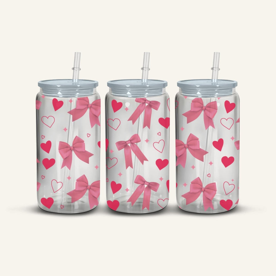 Pink Bows Snowglobe Cup #1