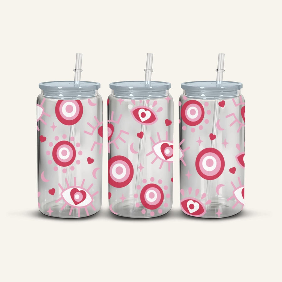 Pink Evil Eye Snowglobe Cup #1