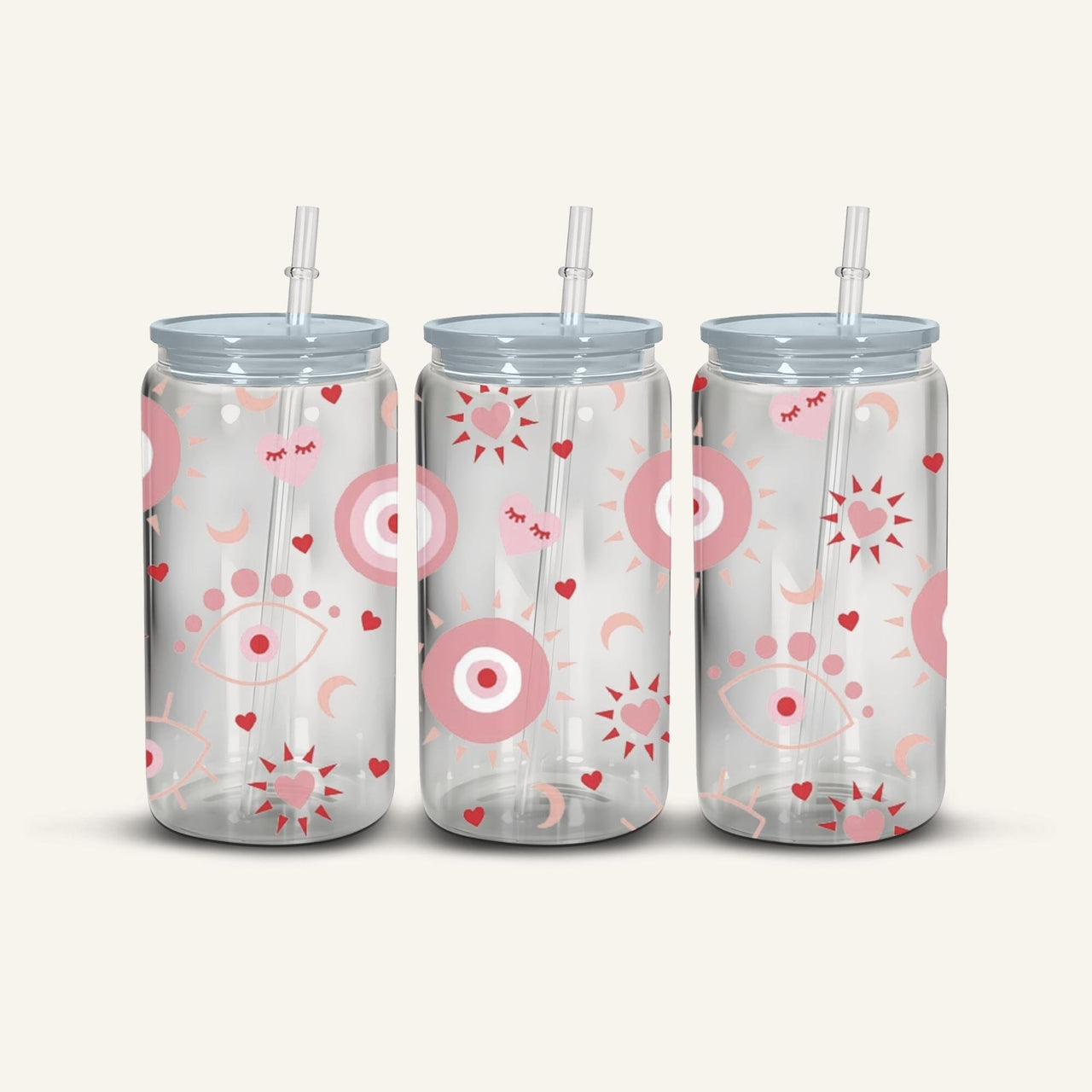 Pink Evil Eye Snowglobe Cup #2