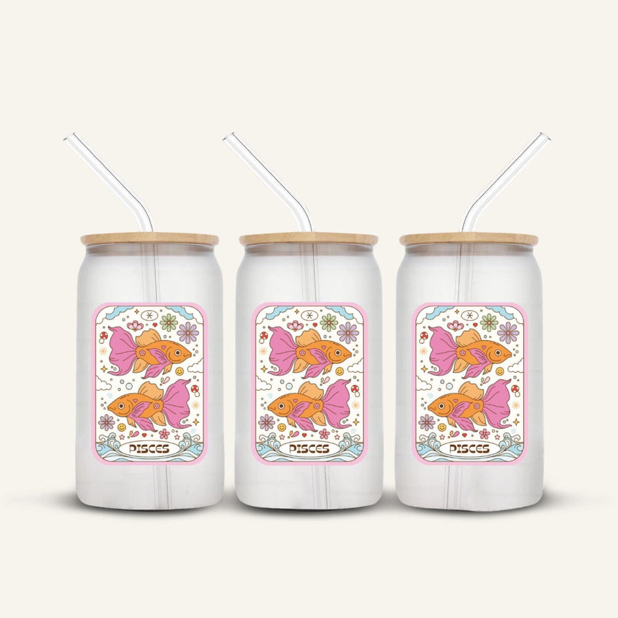 Pisces Glass Cup *FROSTED*