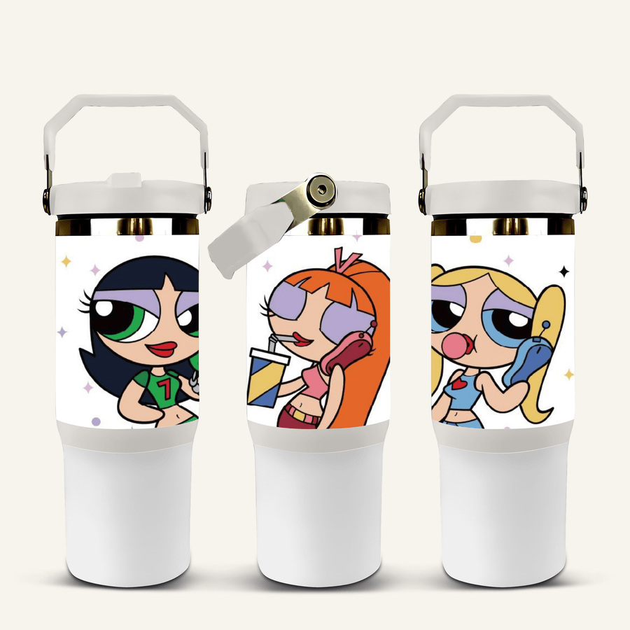 Power Puff Girls Tumbler with Flip Straw