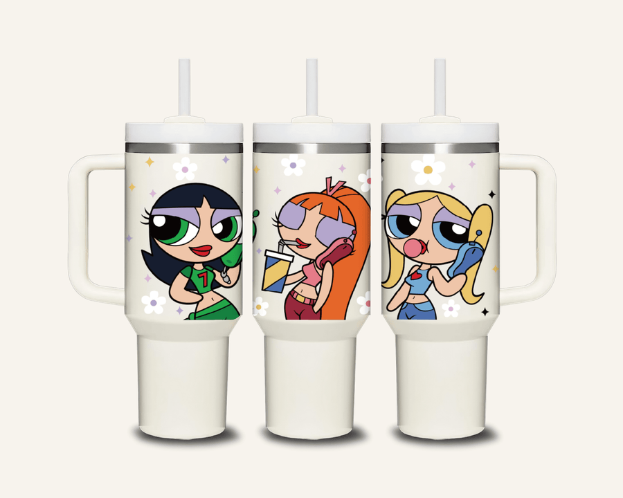 Power Puff Girls Tumbler with Side Handle