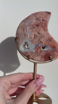 Pink Agate Moon #3 (see video)