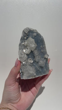 Self-Standing Blue Chalcedony & Apophyllite Cluster (see video) #3