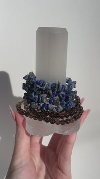 Selenite Daisy Bracelet Holder