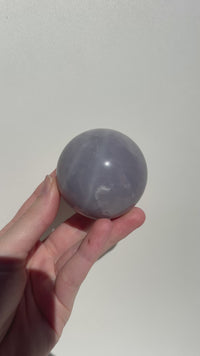 Blue Rose Quartz Sphere #4 (see video)