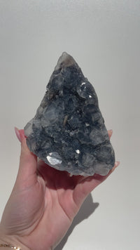 Self-Standing Blue Chalcedony & Apophyllite Cluster (see video) #6