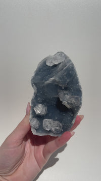 Self-Standing Blue Chalcedony & Apophyllite Cluster (see video) #4