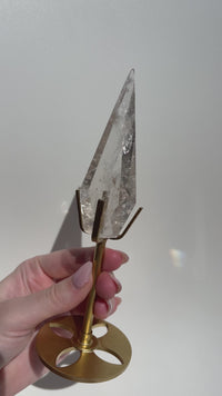 Clear Quartz Diamond on Stand #34 (see video)