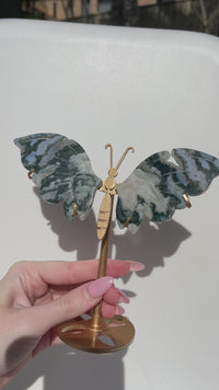 Moss Agate Wings #1 (see video)