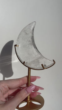 Clear Quartz Moon #7 (see video)