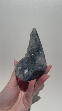 Self-Standing Blue Chalcedony & Apophyllite Cluster (see video) #7