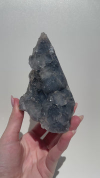 Self-Standing Blue Chalcedony & Apophyllite Cluster (see video) #8