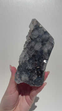 Self-Standing Blue Chalcedony & Apophyllite Cluster (see video) #9