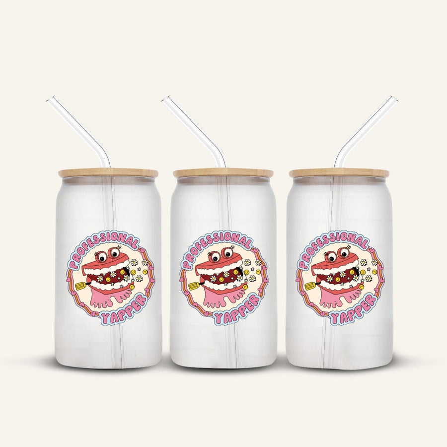 Professional Yapper Glass Cup *FROSTED*