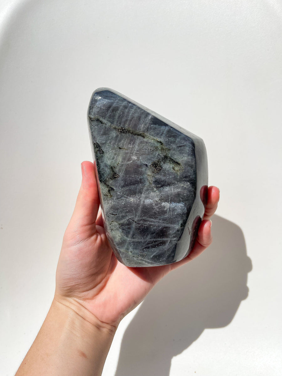 Purple Labradorite Freeform #1 *see video* Halo Quartz 