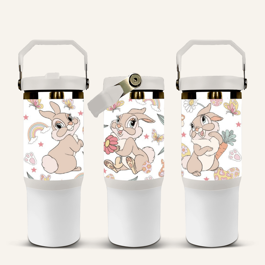 Rabbit Tumbler with Flip Straw