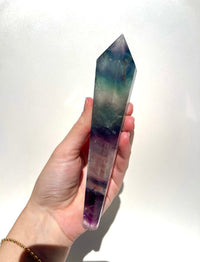 Rainbow Fluorite Wand #3 (see video)