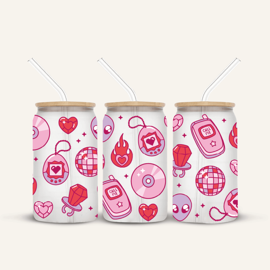 Retro Glass Cup *FROSTED*