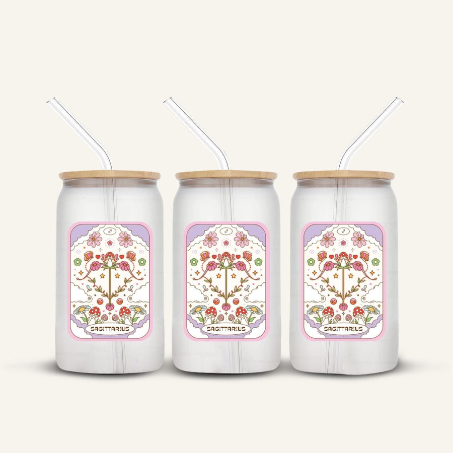 Sagittarius Glass Cup *FROSTED*