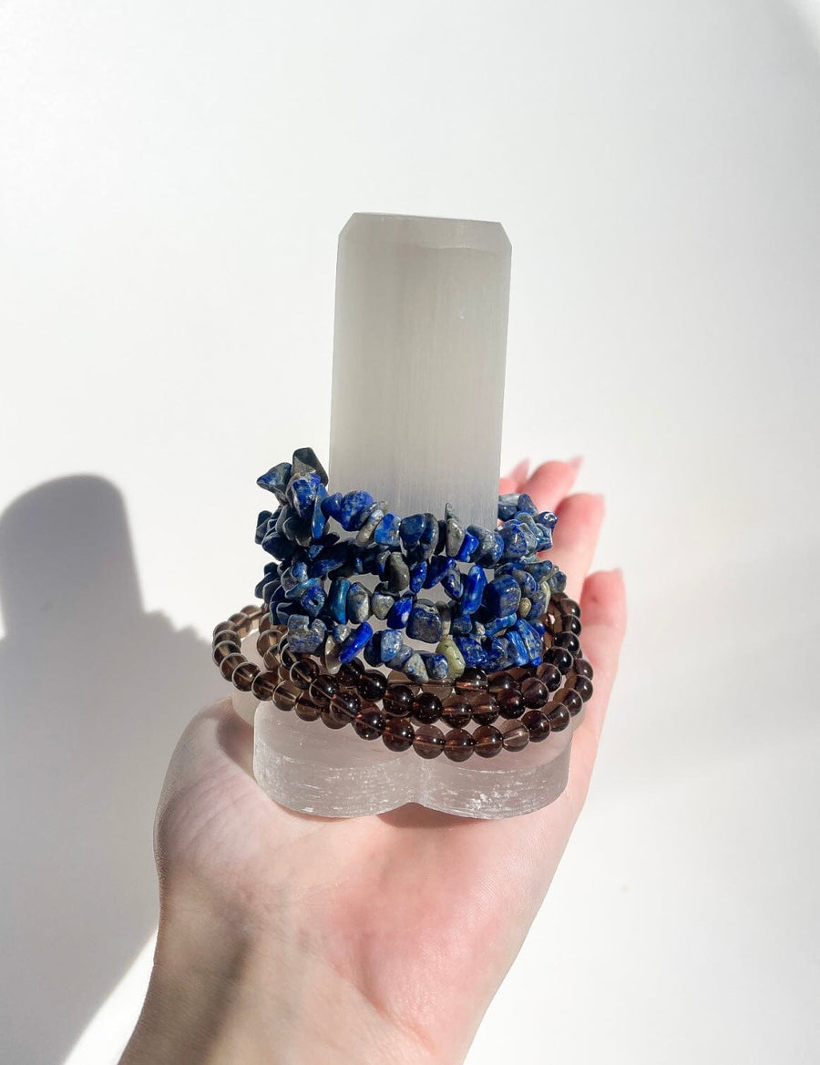 Selenite Daisy Bracelet Holder