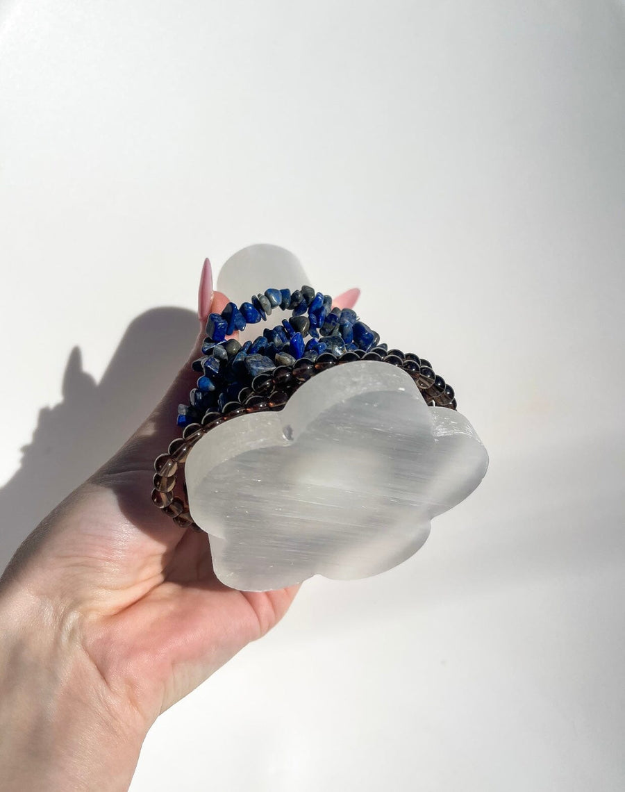 Selenite Daisy Bracelet Holder