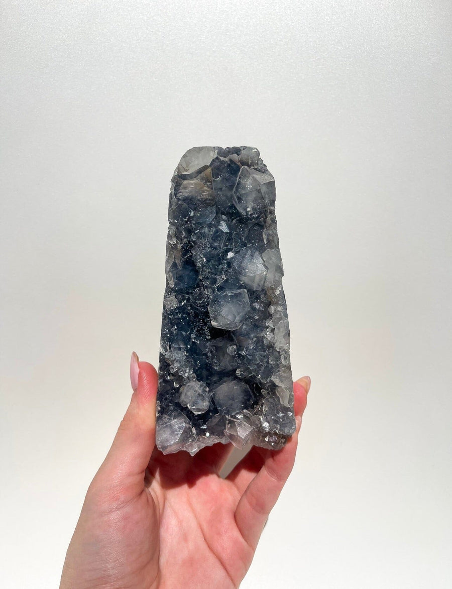 Self-Standing Blue Chalcedony & Apophyllite Cluster (see video) #11