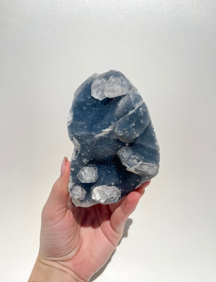 Self-Standing Blue Chalcedony & Apophyllite Cluster (see video) #4