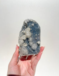 Self-Standing Blue Chalcedony & Apophyllite Cluster (see video) #3