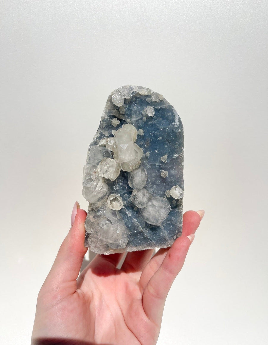 Self-Standing Blue Chalcedony & Apophyllite Cluster (see video) #3