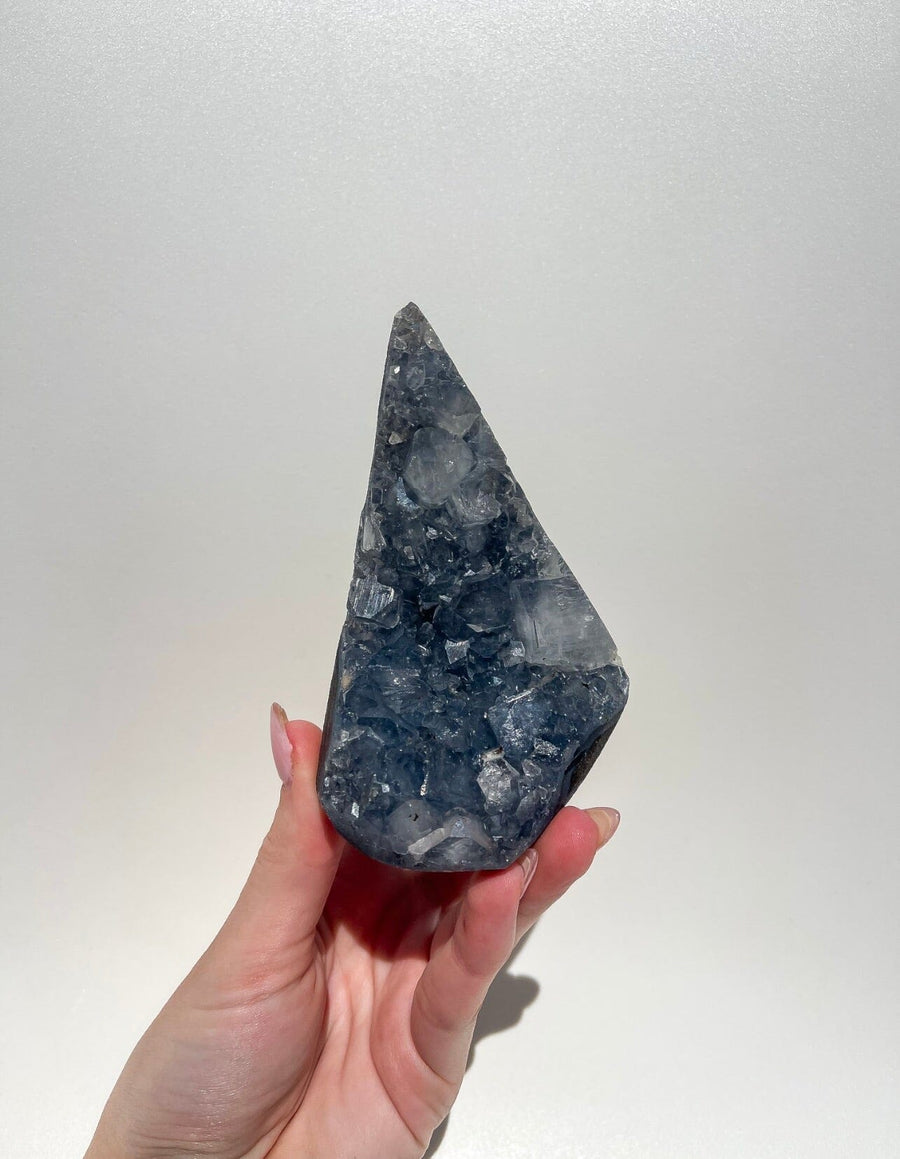 Self-Standing Blue Chalcedony & Apophyllite Cluster (see video) #7