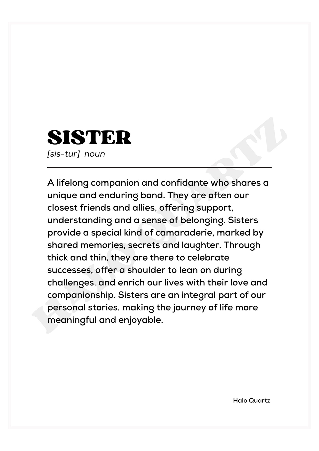Sister Halo Quartz 