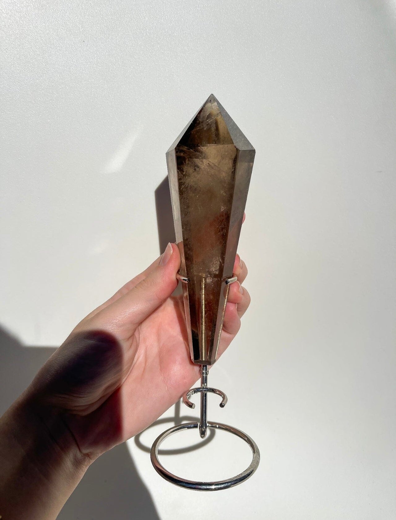 Smokey Quartz Wand On Stand #4