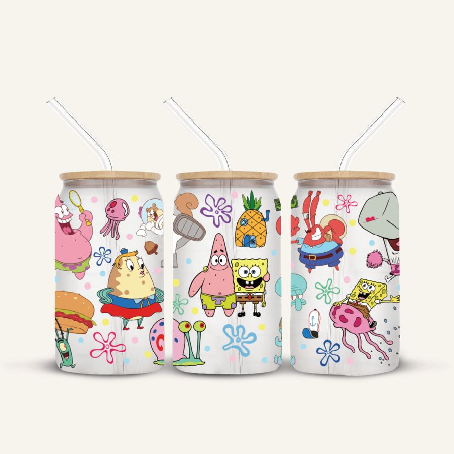 Spongebob Glass Cup *FROSTED*