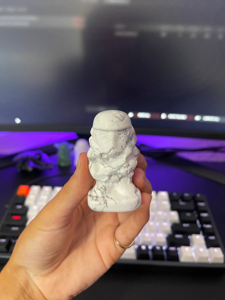 Star Wars Collection Halo Quartz Stormtrooper - Howlite 