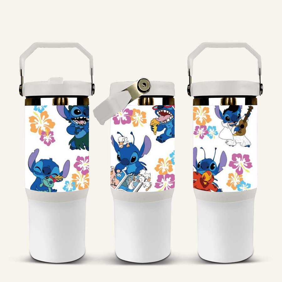 Stitch Tumbler with Flip Straw