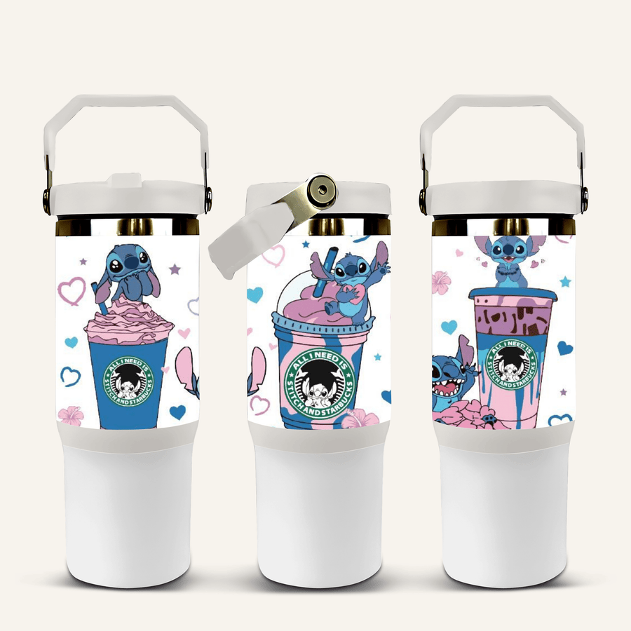 Stitch Tumbler with Flip Straw