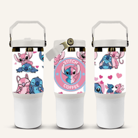 Stitch Tumbler with Flip Straw