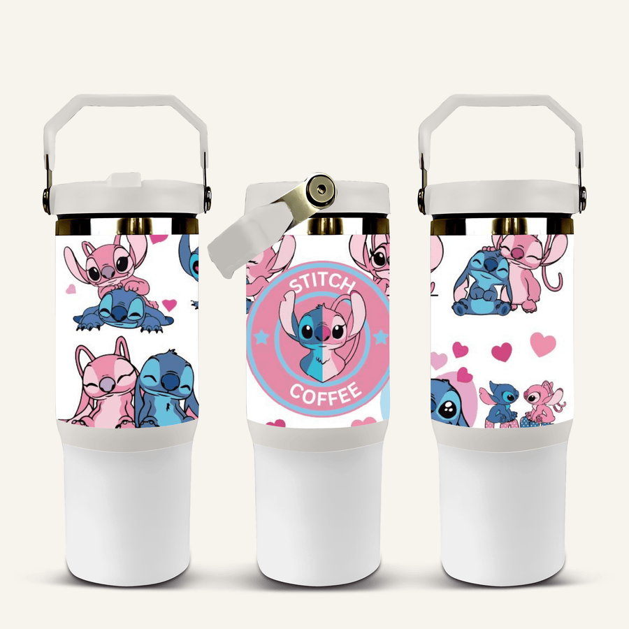 Stitch Tumbler with Flip Straw