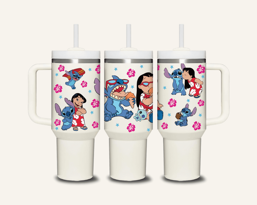 Stitch Tumbler with Side Handle