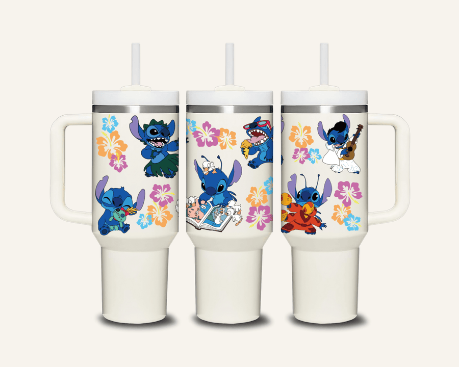 Stitch Tumbler with Side Handle