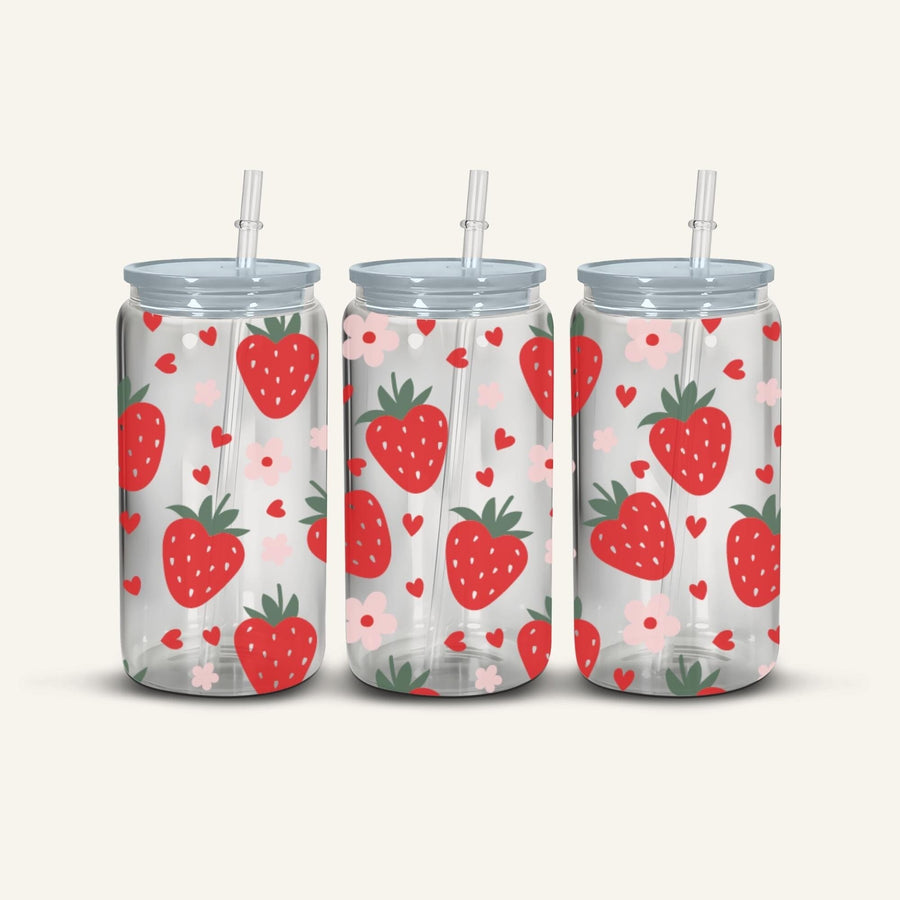 Strawberries Snowglobe Cup