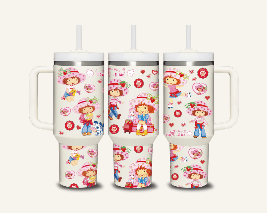 Strawberry Shortcake Tumbler with Side Handle