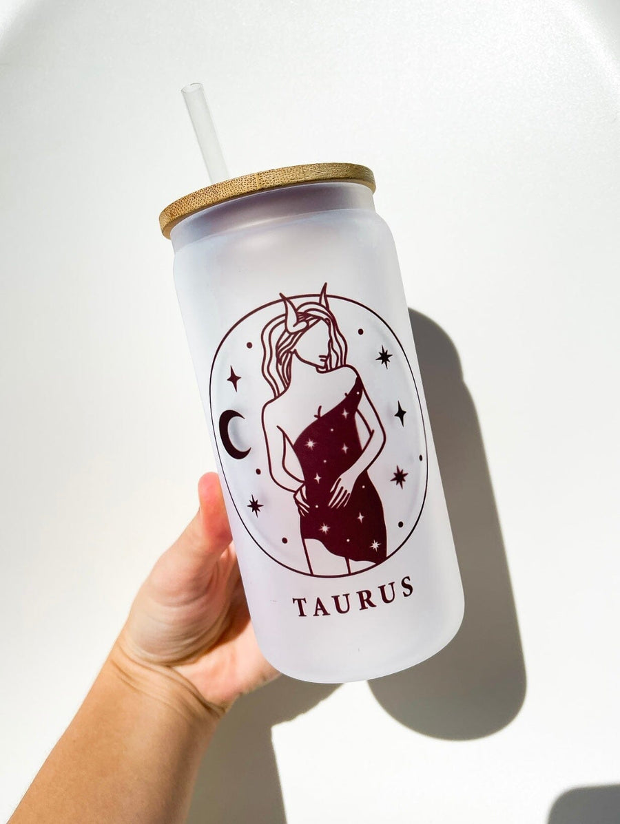 Taurus Tumbler Halo Quartz Glass Tumbler 