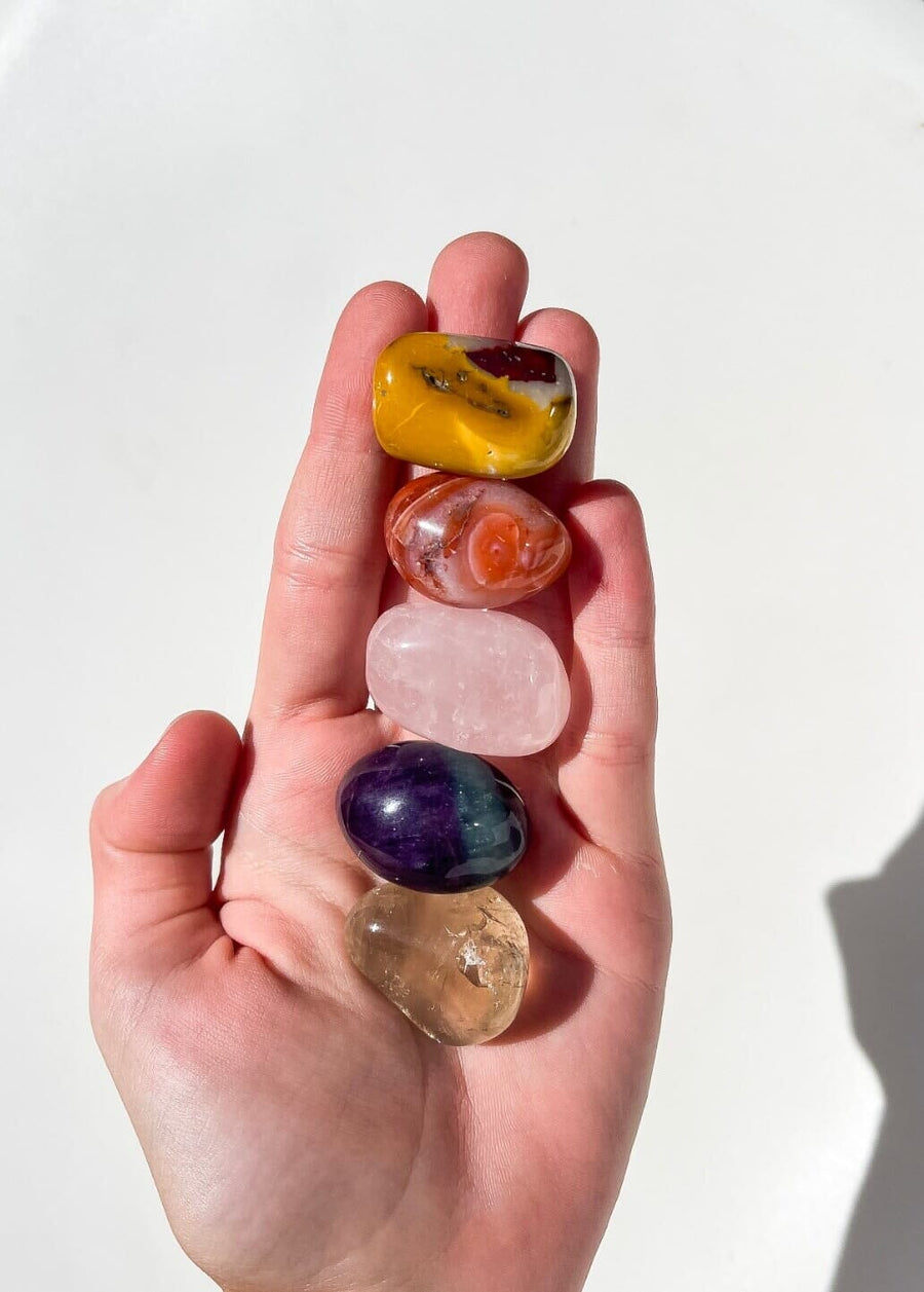 Virgo Tumbled Bundle Halo Quartz Tumbled Stone Kit 