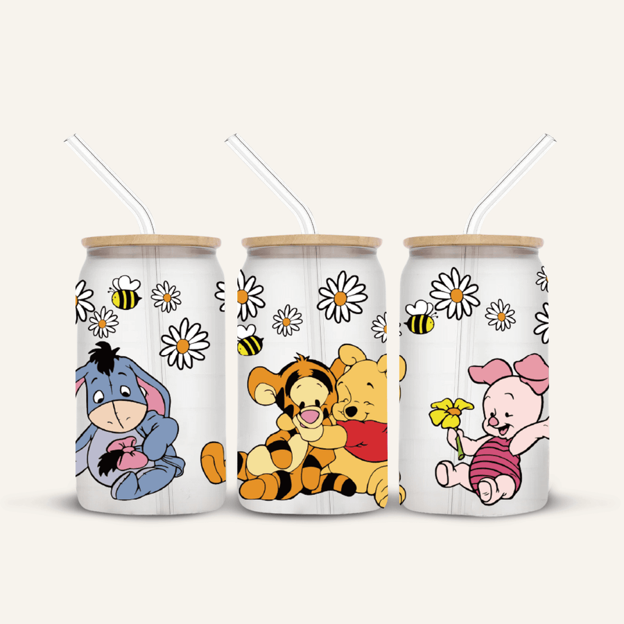 Winnie The Pooh Glass Cup *FROSTED*