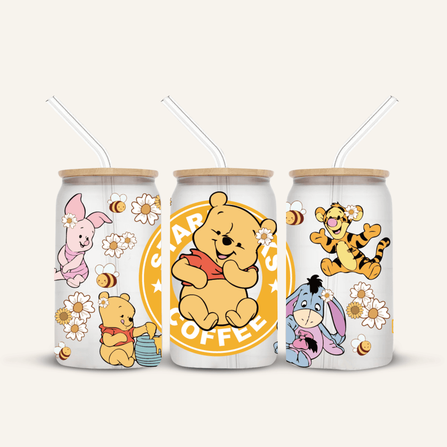 Winnie The Pooh Glass Cup *FROSTED*